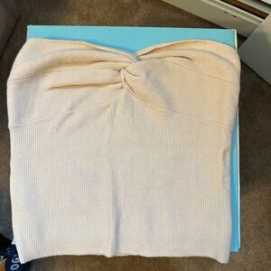 Cream Knit Tube Top